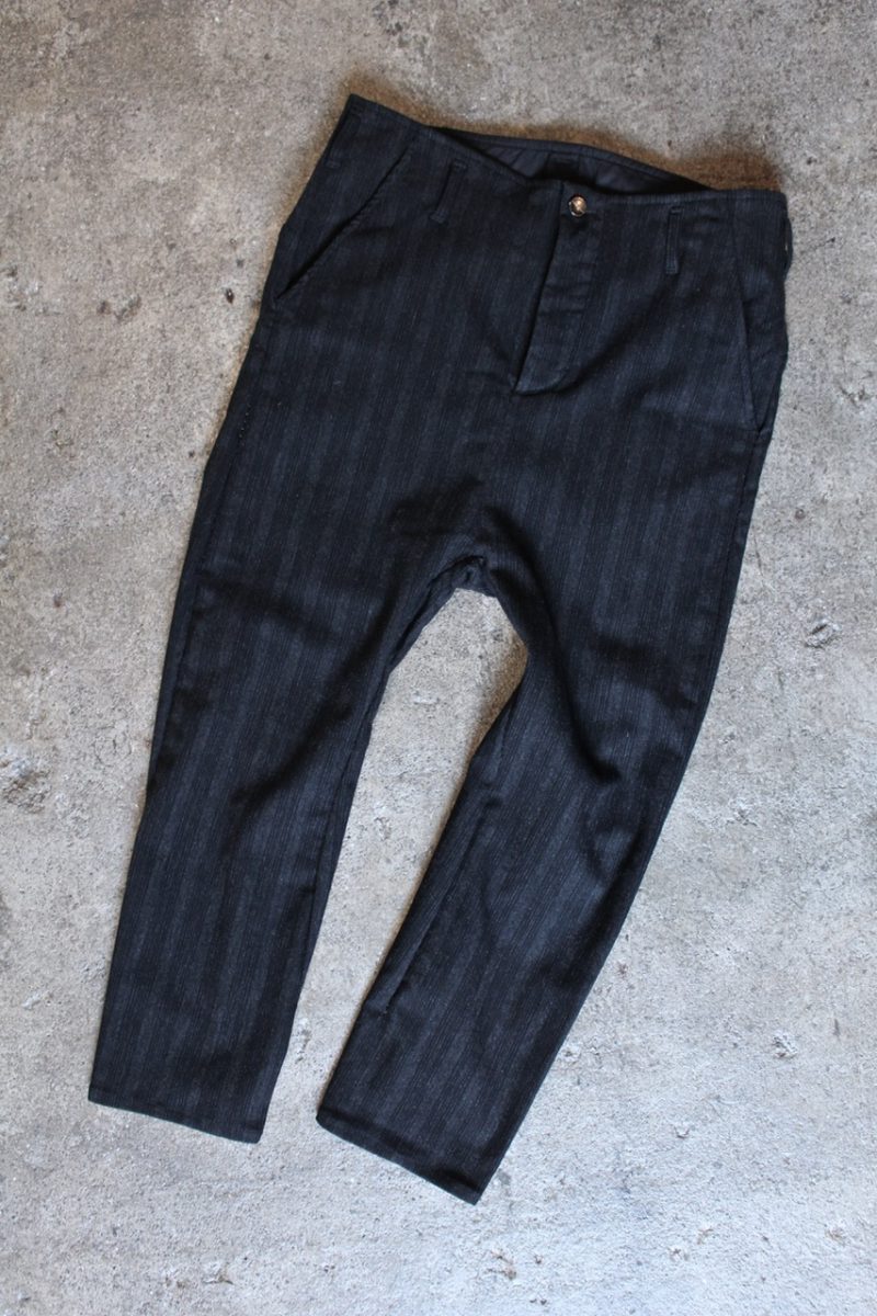 LINEA_F by incarnation. MMXVII-X616. Stretch Sarouel Pants. Charcoal ×