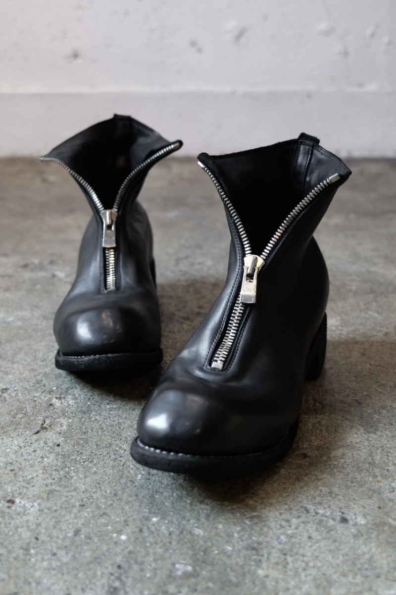 No PL1. Front Zip Boots Horse Full Grain. BLKT(Black). GUIDI. « GULLAM グラム  セレクトショップ