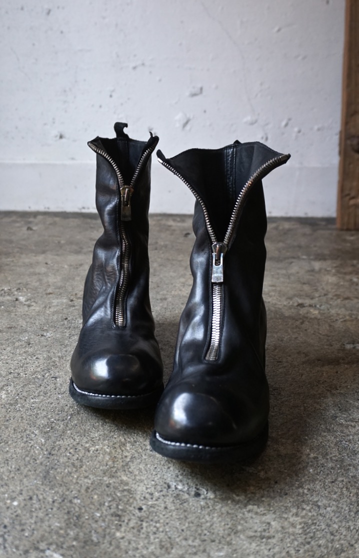 No PL2. Mid Front Zip Boots. BLKT(Black). GUIDI. « GULLAM グラム 