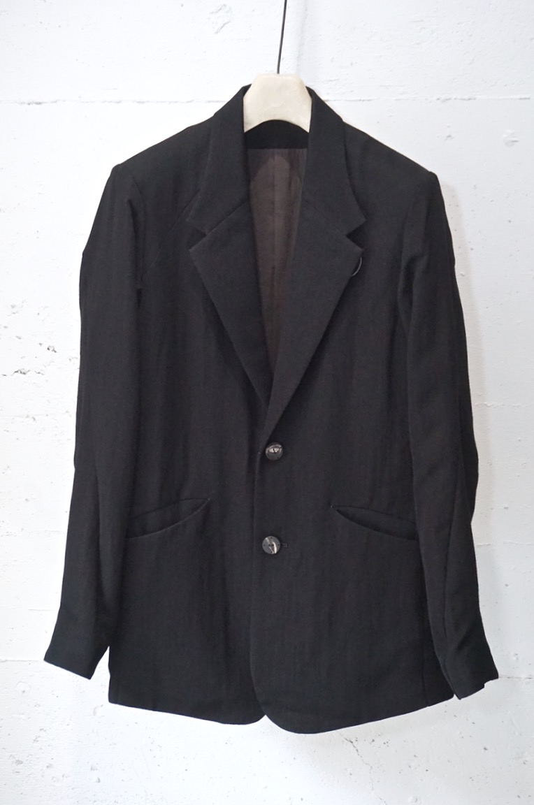 JKK-SCW. Jacket Wool Canapa Soft Gabardine. Black. 2020AW. DEVOA