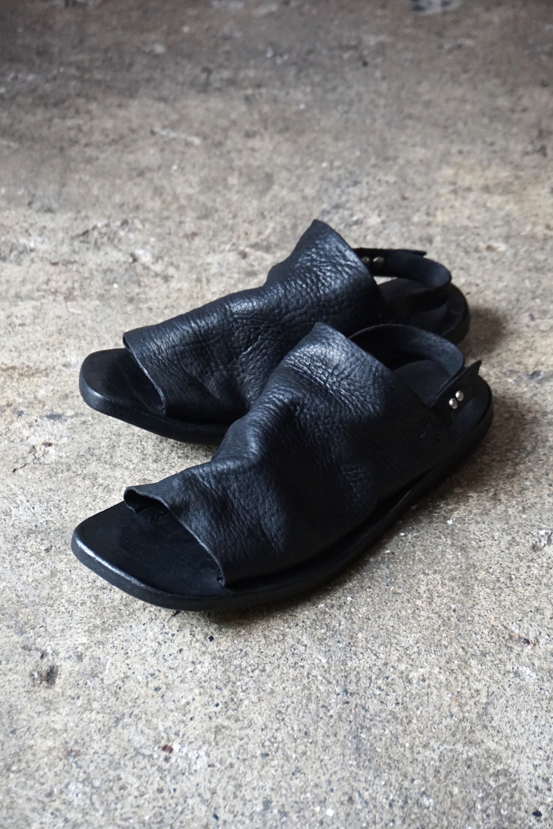 Mule With Back Strap Sandals. Calf Leather. Black. DIMISSIANOS ...