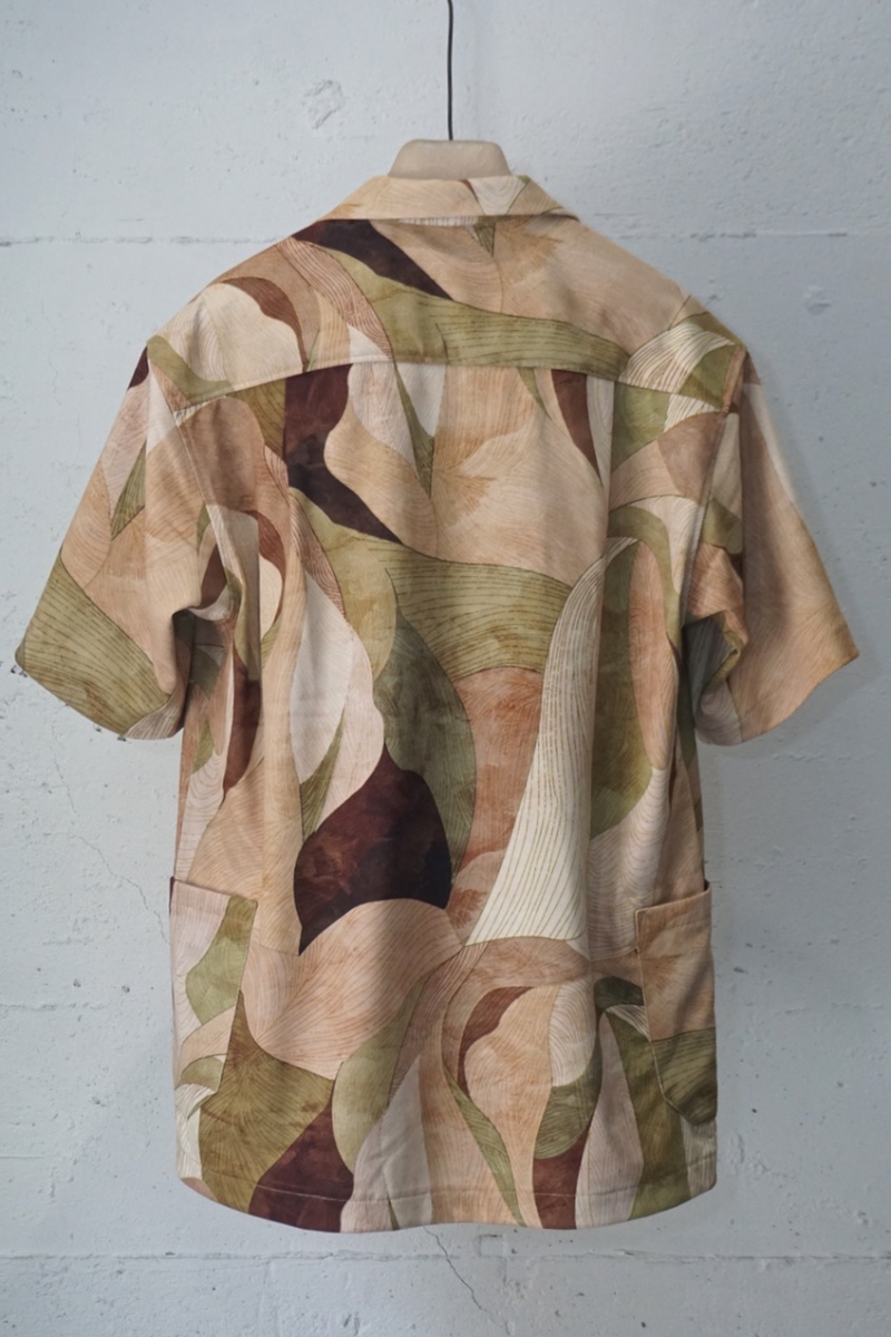 HNSH-031. Aloha Shirt. A/C Beige. norbit by Hiroshi Nozawa