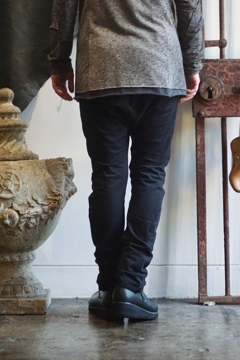 PTN-AGES. Slim Pants Cotton Jersey. Black. 2023SS. DEVOA. « GULLAM