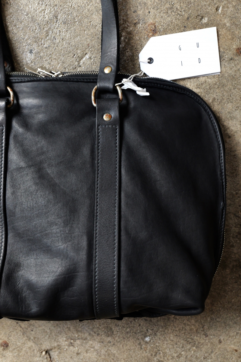 No GB1A. Medium Handle Bag. BLKT(Black). GUIDI. « GULLAM グラム 