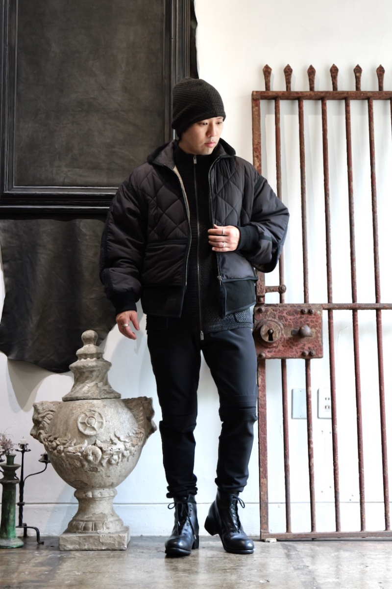 JKE-VMMN. Quilted Jacket Nylon Sheep Shearing(Mouton). Black. 2024AW. DEVOA.  « GULLAM グラム セレクトショップ