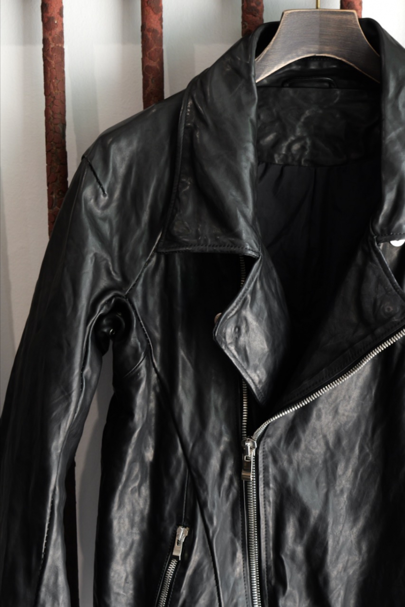 GULLAM Exclusive. 11-41457. HORSE LEATHER DOUBLE BREAST MOTO