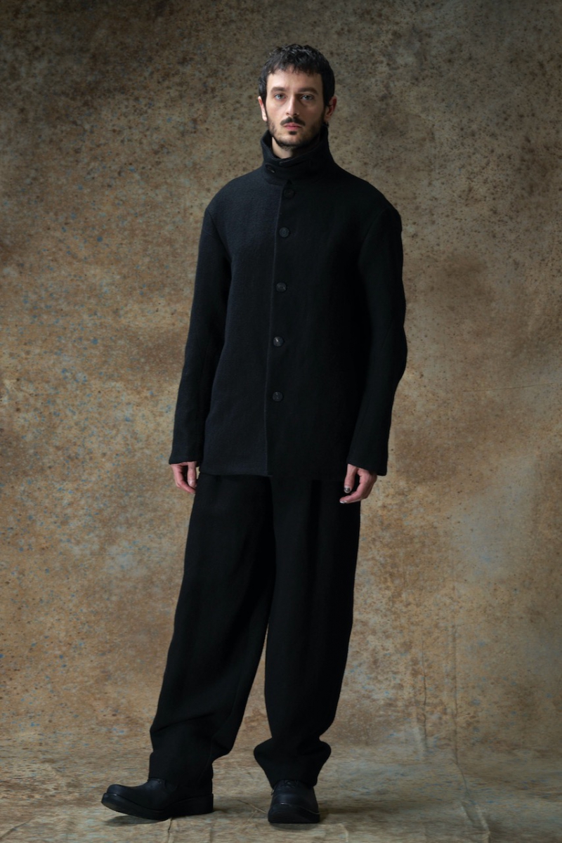 DEVOA Jacket Heavy linen 1 リネンJKK-VPLH DEVOA Jacket linen / japanese paper （BLACK） - Osaka