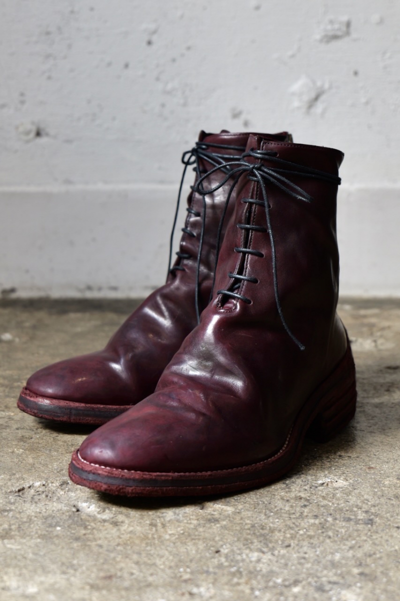 GULLAM Exclusive. 11V-71137GM. HORSE LEATHER BACK ZIP BOOTS